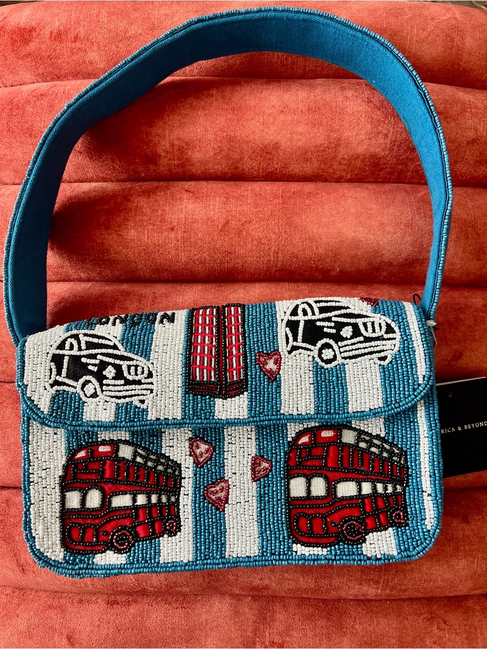 NWT America & Beyond London is Calling Beaded Shoulder Bag